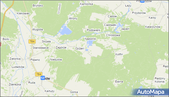 mapa Włynice, Włynice na mapie Targeo