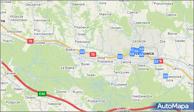 mapa Wola Filipowska, Wola Filipowska na mapie Targeo