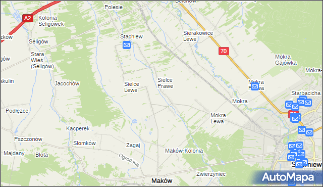 mapa Wola Makowska, Wola Makowska na mapie Targeo