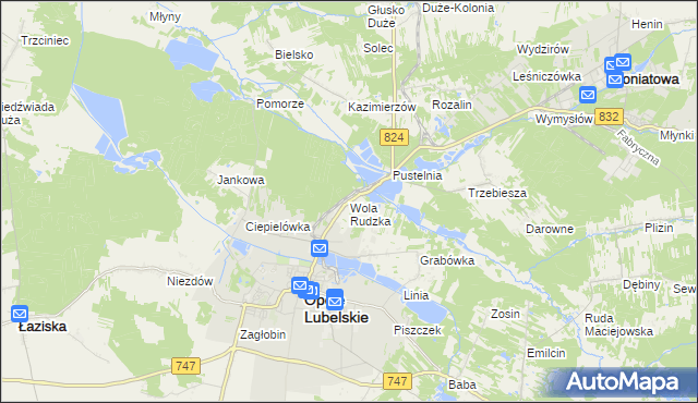 mapa Wola Rudzka, Wola Rudzka na mapie Targeo