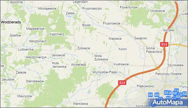 mapa Wola Żytowska, Wola Żytowska na mapie Targeo