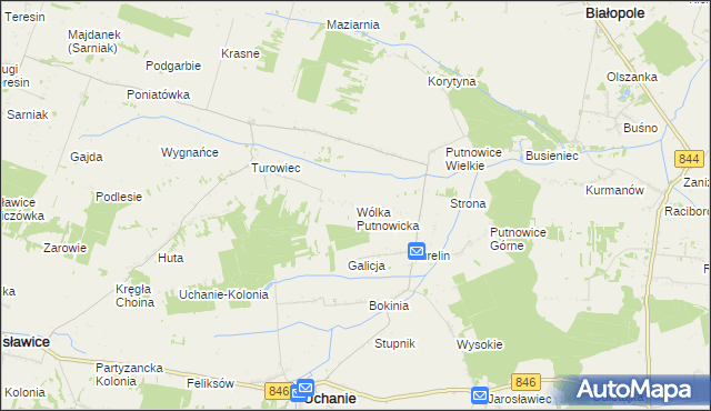 mapa Wólka Putnowicka, Wólka Putnowicka na mapie Targeo