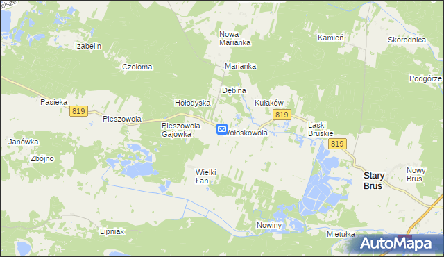 mapa Wołoskowola, Wołoskowola na mapie Targeo