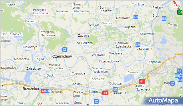 mapa Wołowice, Wołowice na mapie Targeo