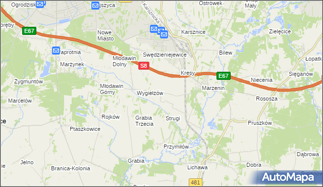 mapa Wrzesiny gmina Sędziejowice, Wrzesiny gmina Sędziejowice na mapie Targeo