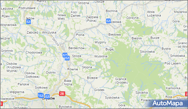 mapa Wyskitna, Wyskitna na mapie Targeo