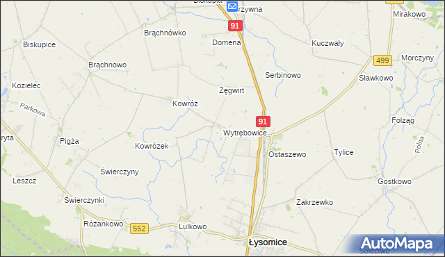 mapa Wytrębowice, Wytrębowice na mapie Targeo