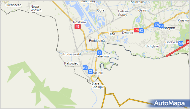 mapa Zabełków, Zabełków na mapie Targeo