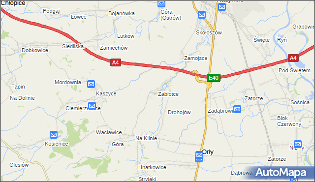 mapa Zabłotce gmina Radymno, Zabłotce gmina Radymno na mapie Targeo