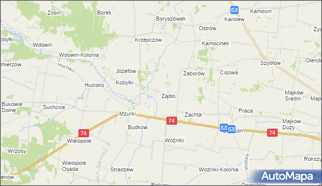 mapa Żądło, Żądło na mapie Targeo