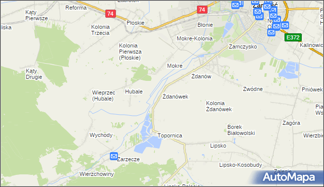 mapa Żdanówek, Żdanówek na mapie Targeo