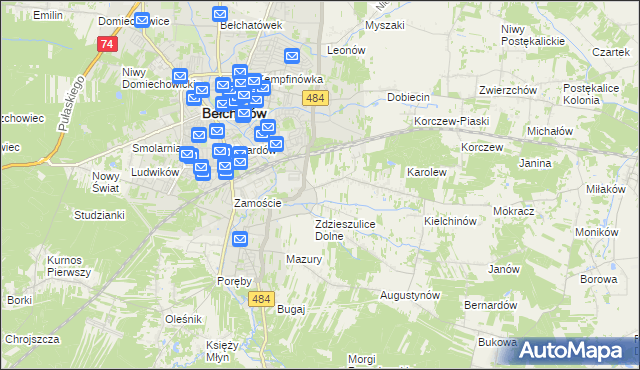 mapa Zdzieszulice Górne, Zdzieszulice Górne na mapie Targeo