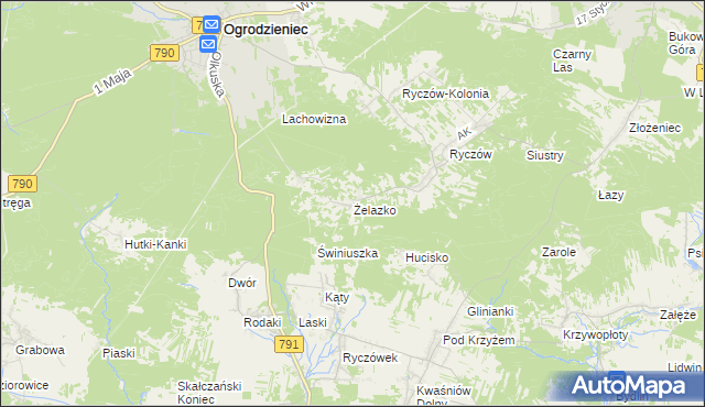 mapa Żelazko, Żelazko na mapie Targeo