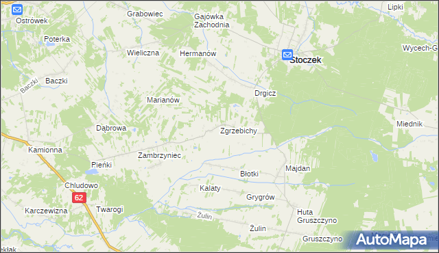 mapa Zgrzebichy, Zgrzebichy na mapie Targeo