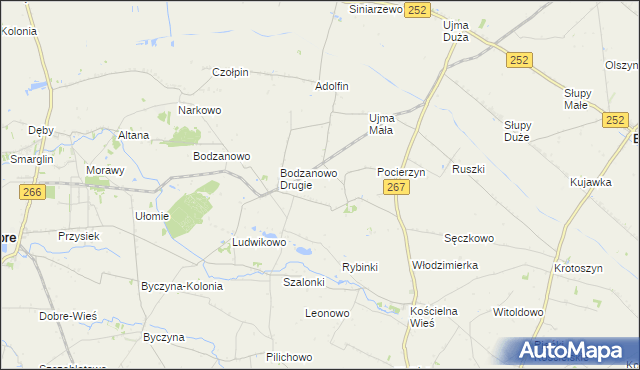 mapa Bilno gmina Osięciny, Bilno gmina Osięciny na mapie Targeo