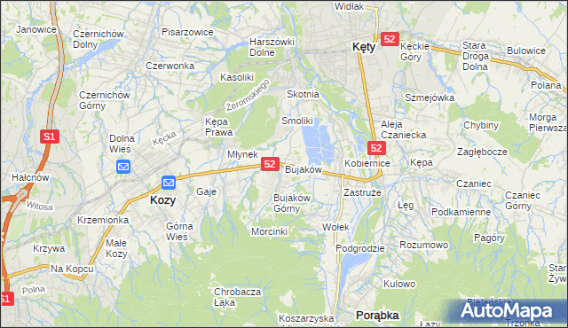 mapa Bujaków, Bujaków na mapie Targeo