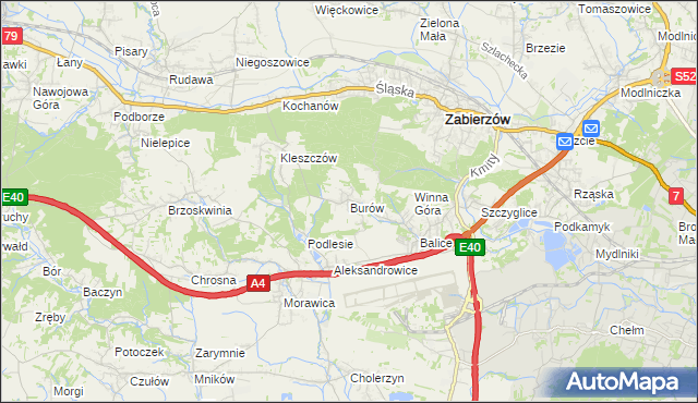 mapa Burów, Burów na mapie Targeo