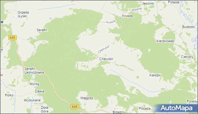 mapa Charubin, Charubin na mapie Targeo