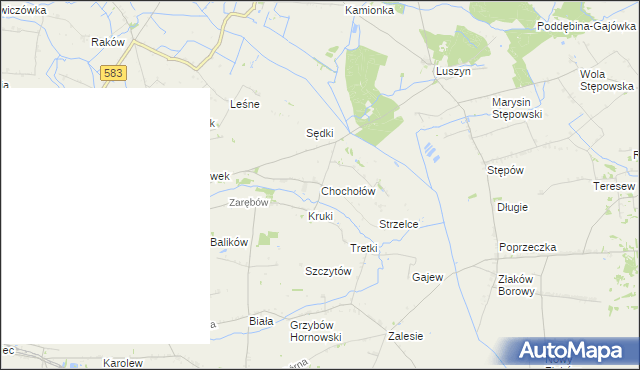 mapa Chochołów gmina Żychlin, Chochołów gmina Żychlin na mapie Targeo