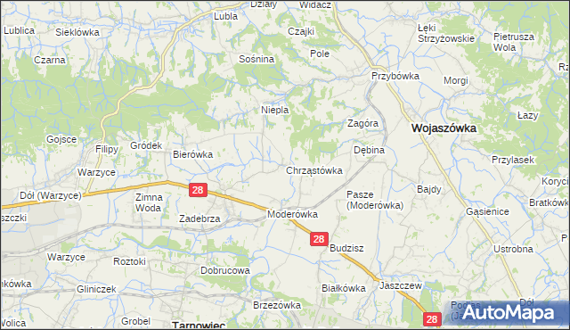 mapa Chrząstówka, Chrząstówka na mapie Targeo