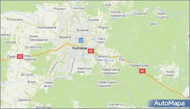 mapa Czerwony Most, Czerwony Most na mapie Targeo