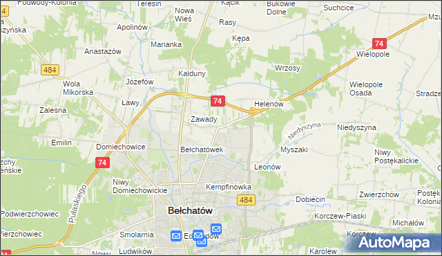 mapa Dobrzelów, Dobrzelów na mapie Targeo