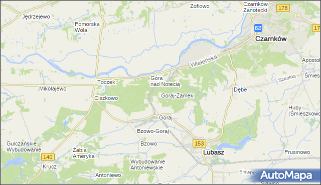 mapa Goraj-Zamek, Goraj-Zamek na mapie Targeo