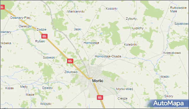 mapa Hornostaje-Osada, Hornostaje-Osada na mapie Targeo