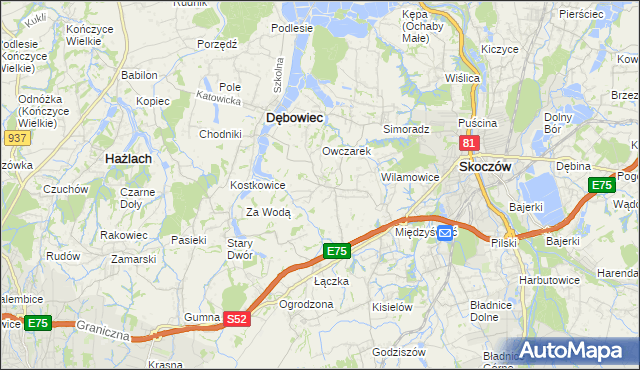 mapa Iskrzyczyn, Iskrzyczyn na mapie Targeo