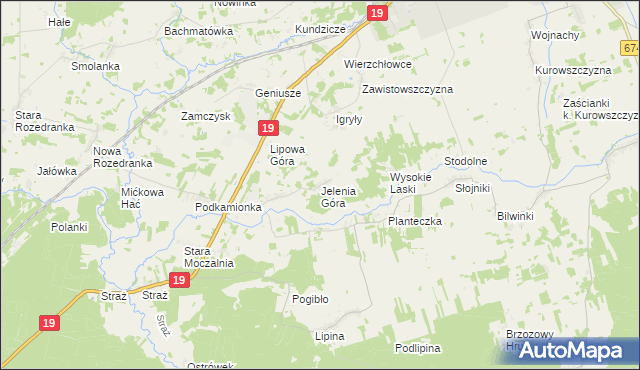 mapa Jelenia Góra gmina Sokółka, Jelenia Góra gmina Sokółka na mapie Targeo