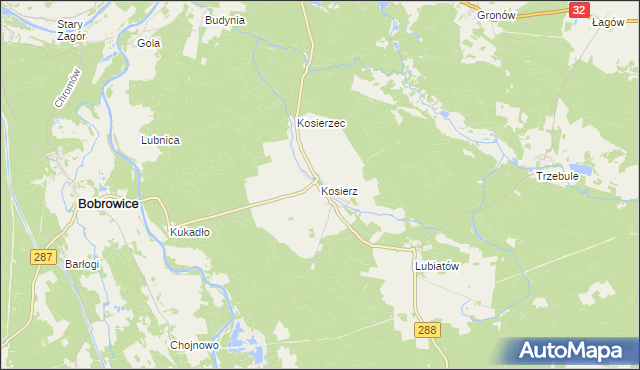 mapa Kosierz, Kosierz na mapie Targeo