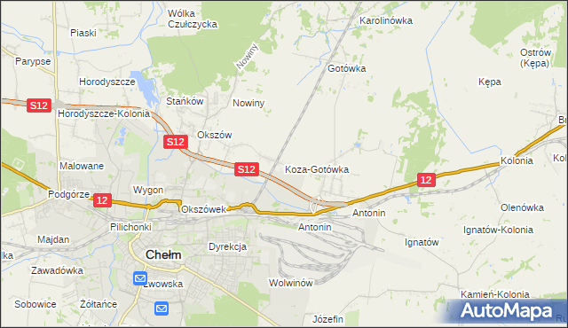 mapa Koza-Gotówka, Koza-Gotówka na mapie Targeo