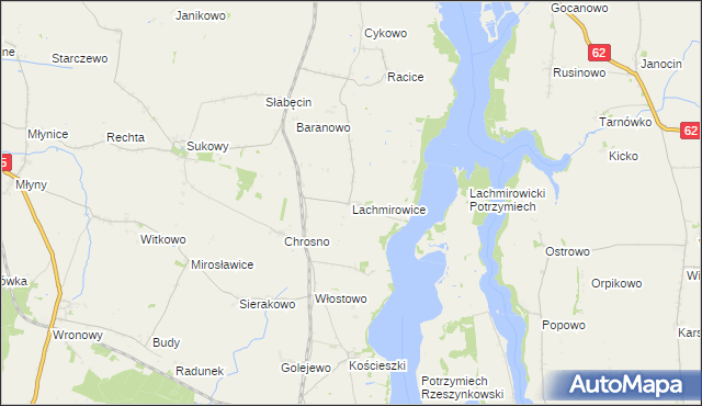 mapa Lachmirowice, Lachmirowice na mapie Targeo