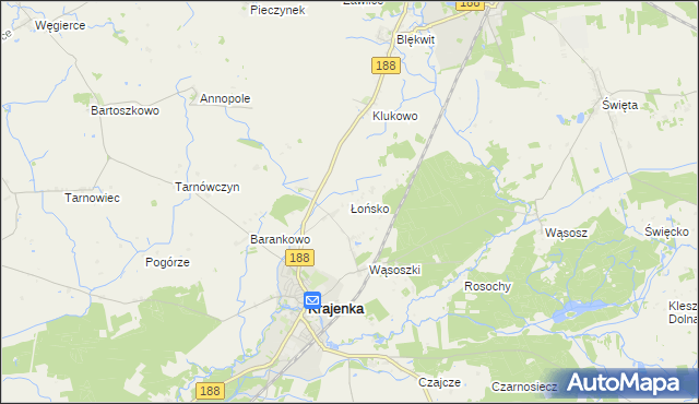 mapa Łońsko, Łońsko na mapie Targeo