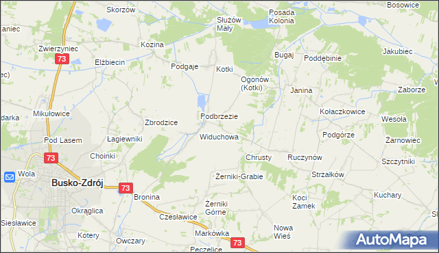 mapa Na Chrustach, Na Chrustach na mapie Targeo