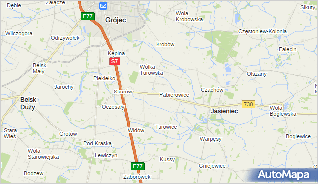 mapa Pabierowice, Pabierowice na mapie Targeo