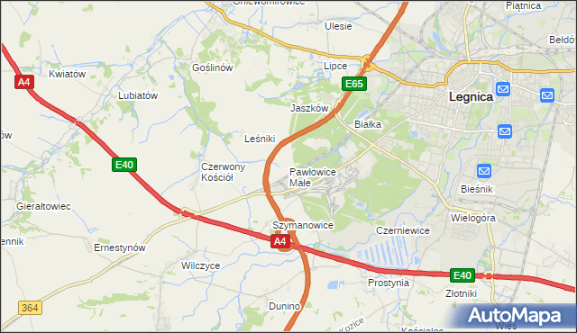 mapa Pawłowice Małe gmina Krotoszyce, Pawłowice Małe gmina Krotoszyce na mapie Targeo