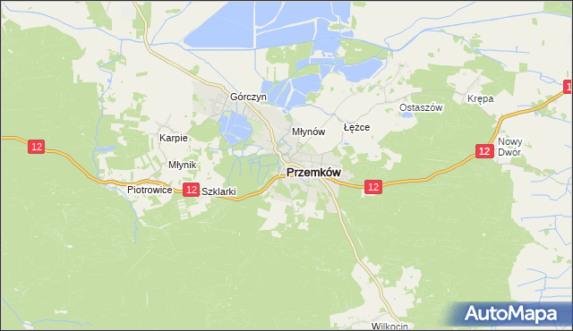 mapa Przemków, Przemków na mapie Targeo
