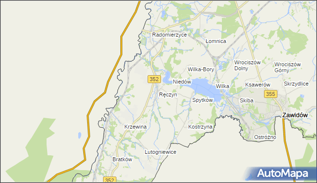 mapa Ręczyn, Ręczyn na mapie Targeo