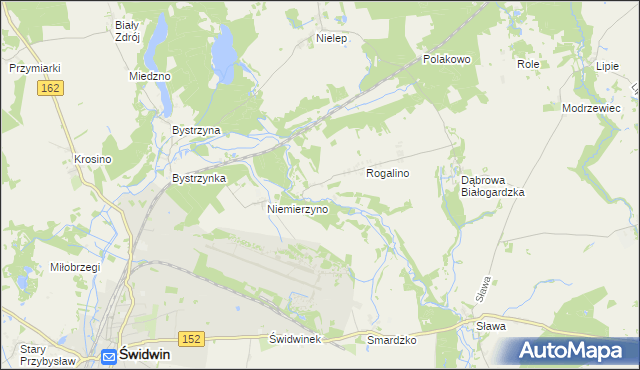 mapa Rogalinko, Rogalinko na mapie Targeo