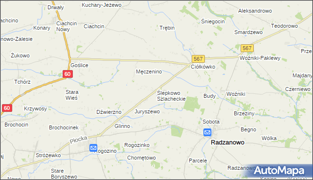 mapa Ślepkowo Szlacheckie, Ślepkowo Szlacheckie na mapie Targeo