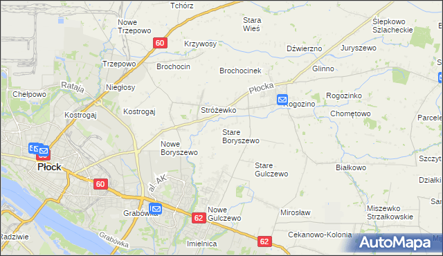 mapa Stare Boryszewo, Stare Boryszewo na mapie Targeo