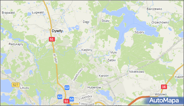 mapa Wadąg, Wadąg na mapie Targeo