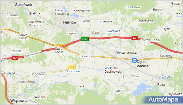 mapa Wielgolas Brzeziński, Wielgolas Brzeziński na mapie Targeo