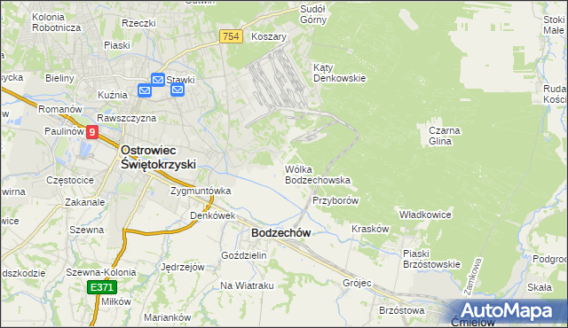 mapa Wólka Bodzechowska, Wólka Bodzechowska na mapie Targeo