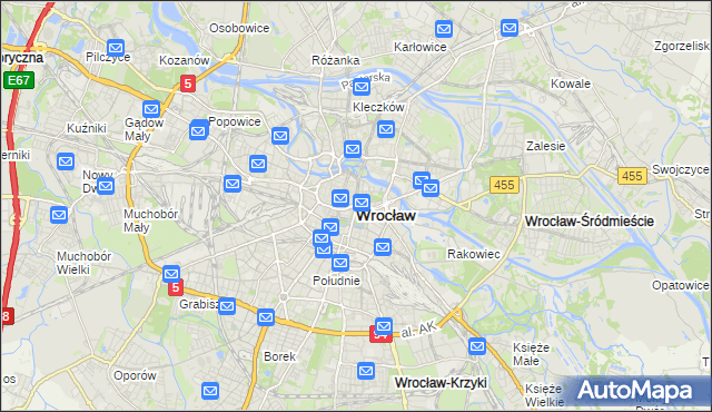 mapa Wrocławia, Wrocław na mapie Targeo