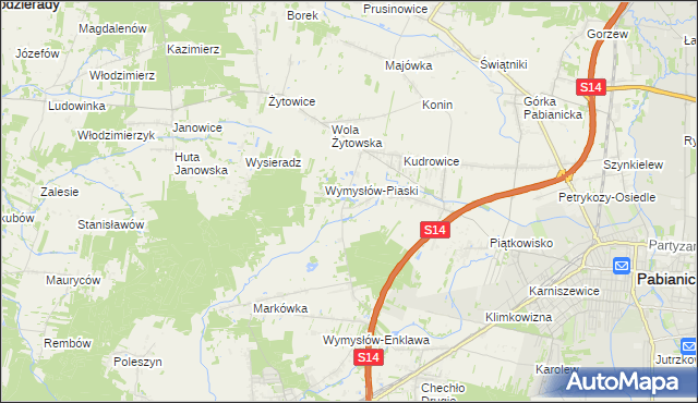 mapa Wymysłów Francuski, Wymysłów Francuski na mapie Targeo