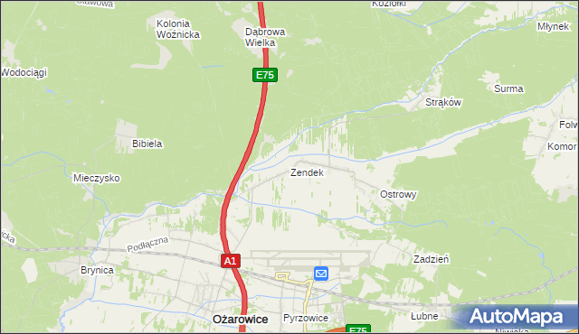mapa Zendek, Zendek na mapie Targeo