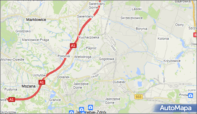 mapa Gogołowa, Gogołowa na mapie Targeo