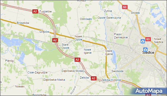 mapa Nowe Iganie, Nowe Iganie na mapie Targeo